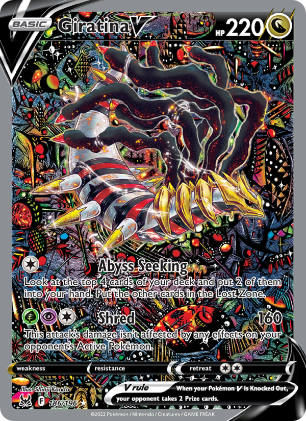 Giratina V (186/196) Holographic card image