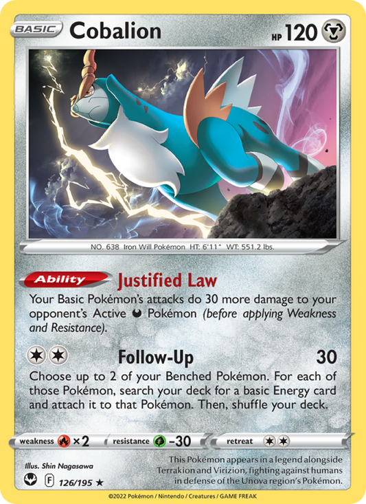 Cobalion (126/195) Reverse Holo card image