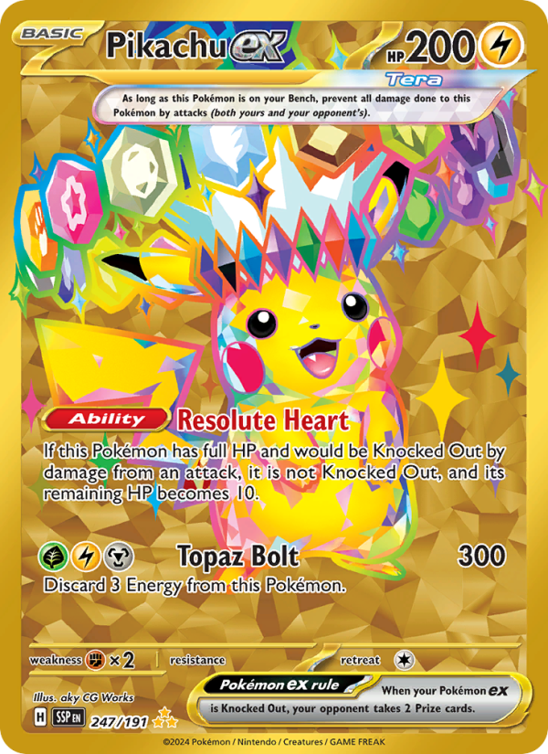 Pikachu ex (247/191) Holographic card image