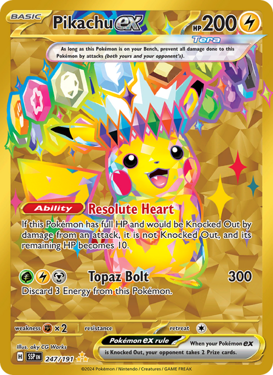 Pikachu ex (247/191) Holographic card image