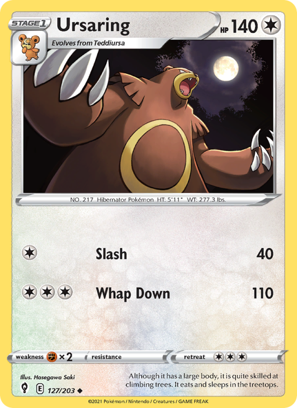 Ursaring (127/203) Reverse Holo card image
