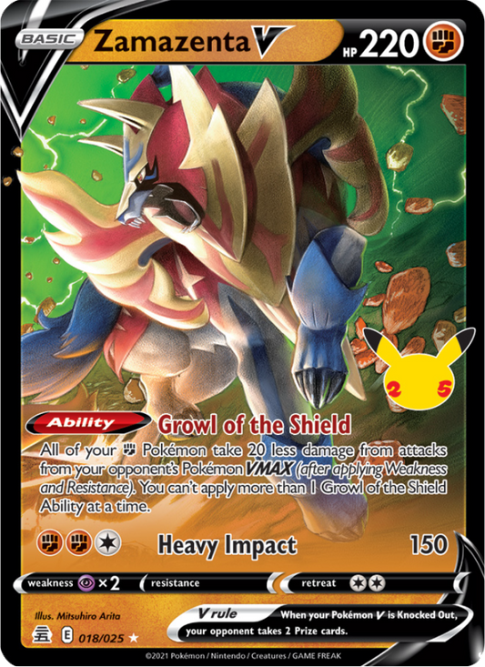 Zamazenta V (018/25) Holographic card image