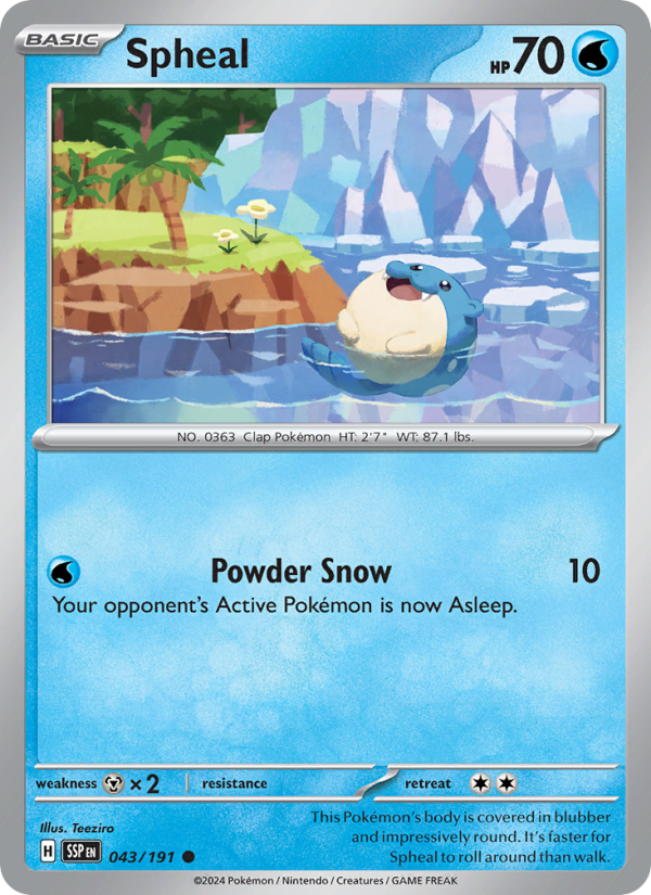 Spheal (043/191) Reverse Holo card image