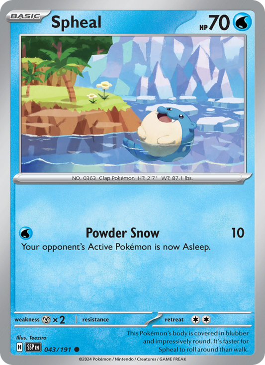 Spheal (043/191) Reverse Holo card image