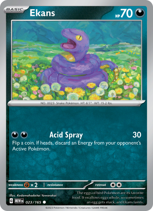 Ekans (023/165) Reverse Holo card image