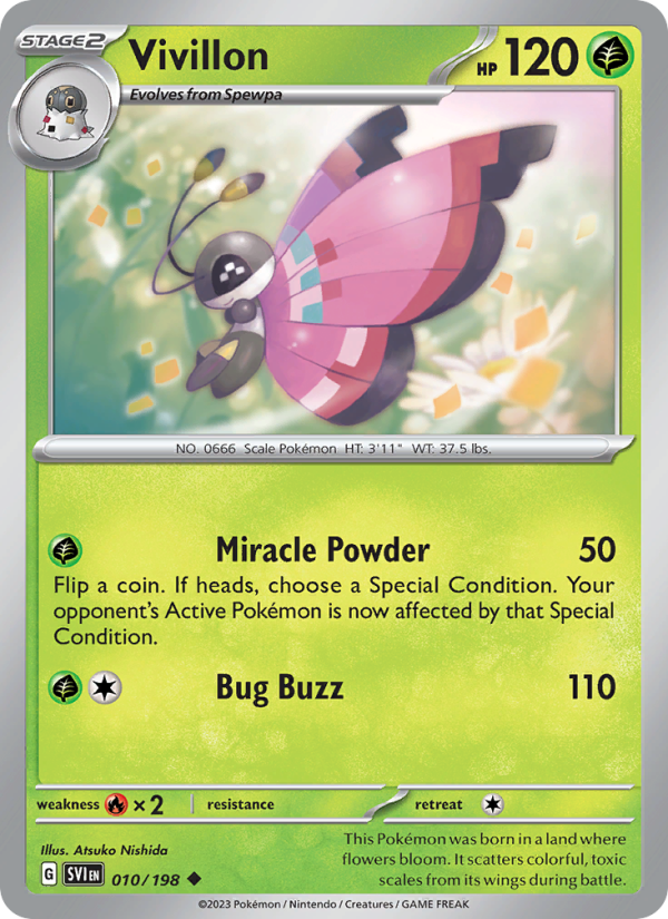 Vivillon (010/198) Reverse Holo card image