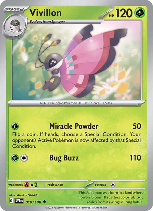 Vivillon (010/198) Reverse Holo card image
