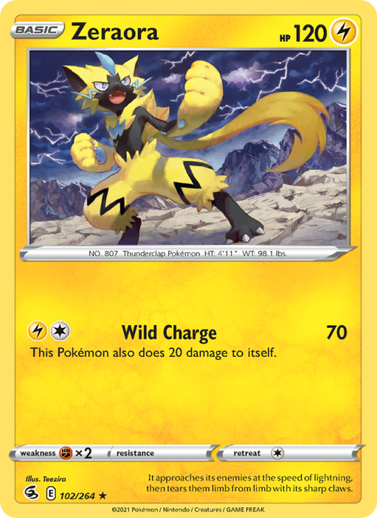 Zeraora (102/264) Reverse Holo card image