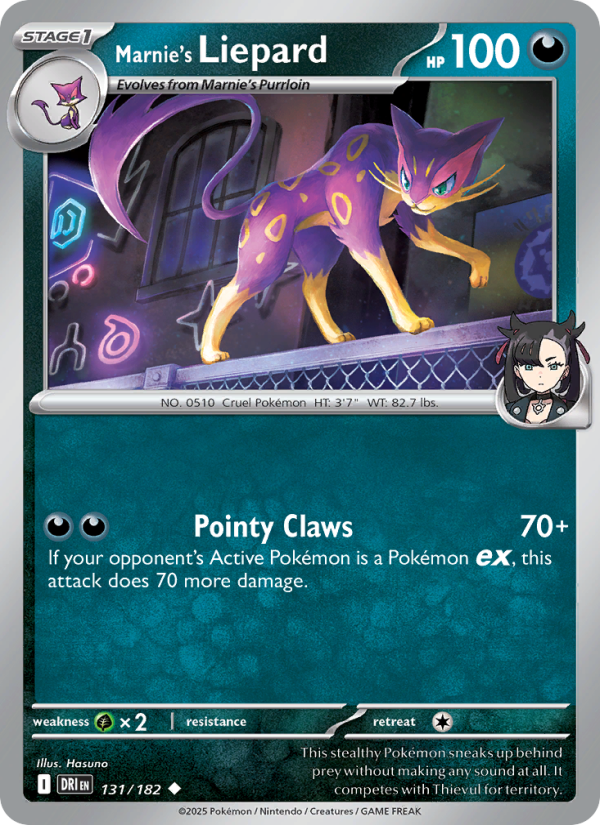 Marnie's Liepard (131/182) Reverse Holo card image