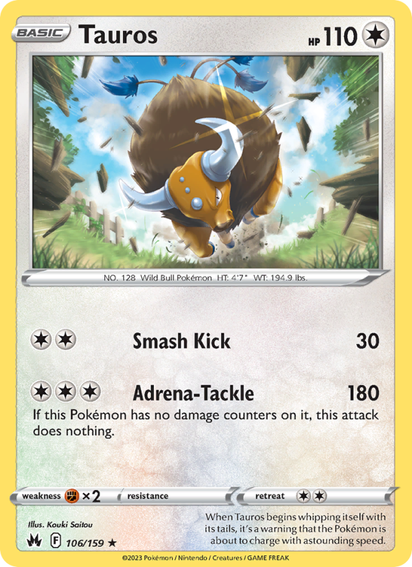 Tauros (106/159) Reverse Holo card image