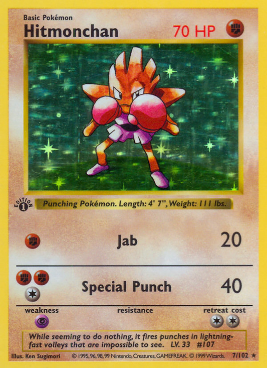 Hitmonchan (007/102) Reverse Holo card image