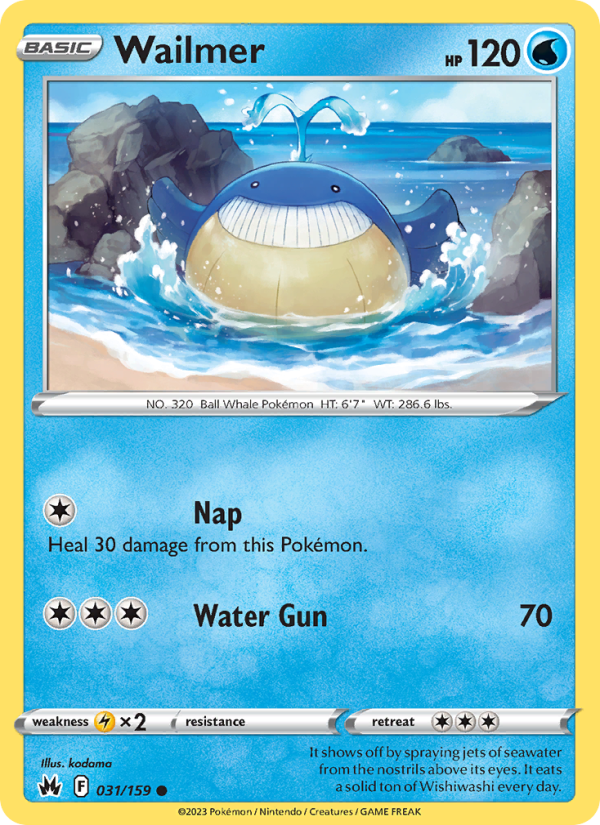 Wailmer (031/159) Reverse Holo card image