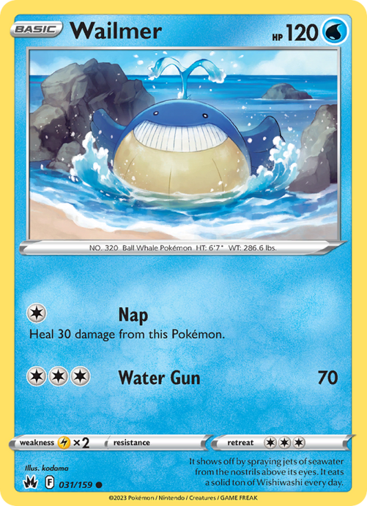 Wailmer (031/159) Reverse Holo card image