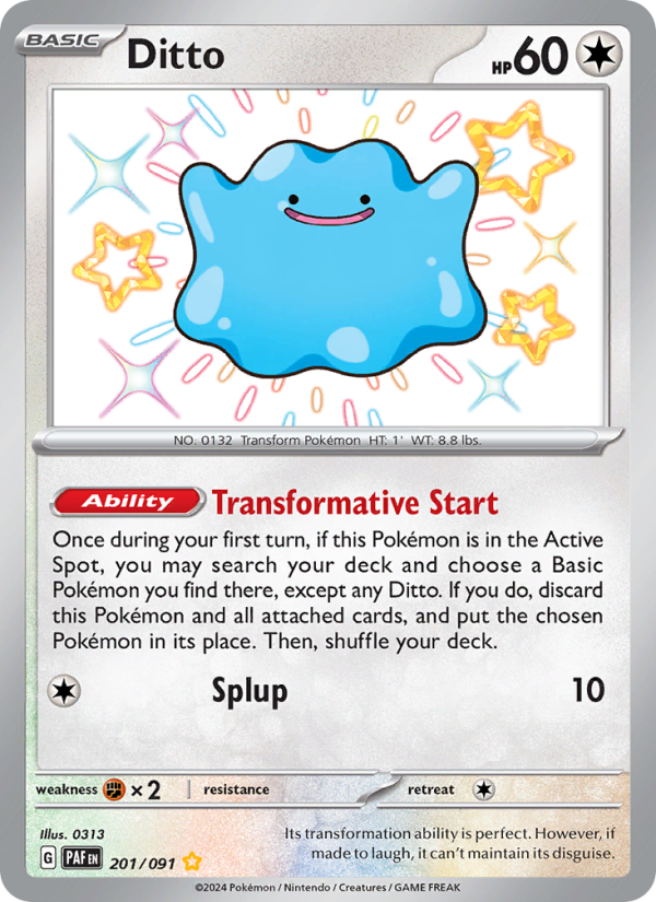 Ditto (201/91) Holographic card image