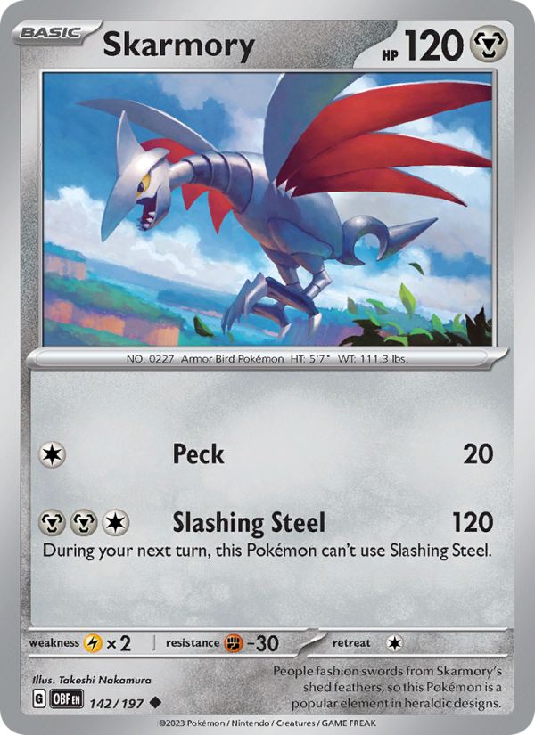 Skarmory (142/197) Reverse Holo card image