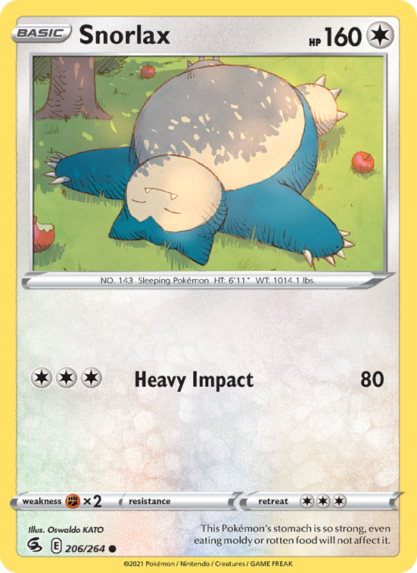 Snorlax (206/264) Reverse Holo card image