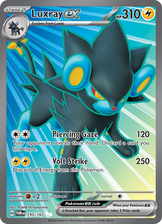 Luxray ex (195/167) Holographic card image