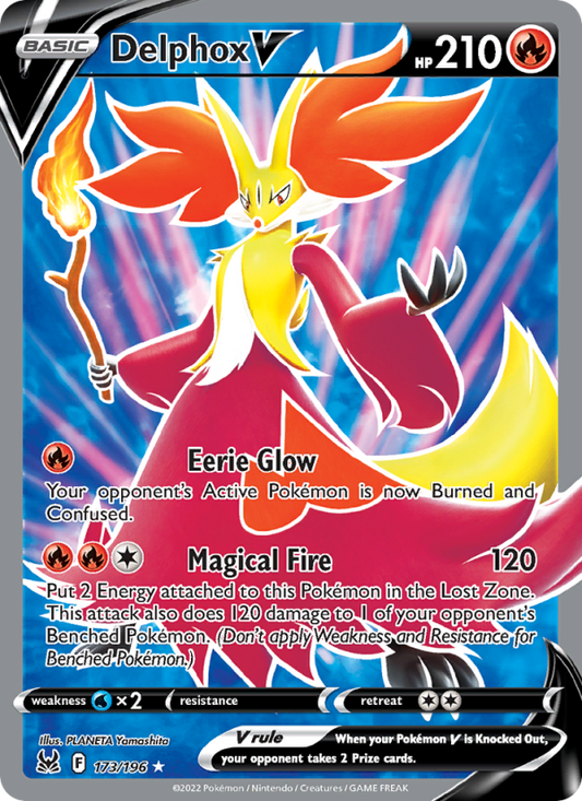 Delphox V (173/196) Holographic card image
