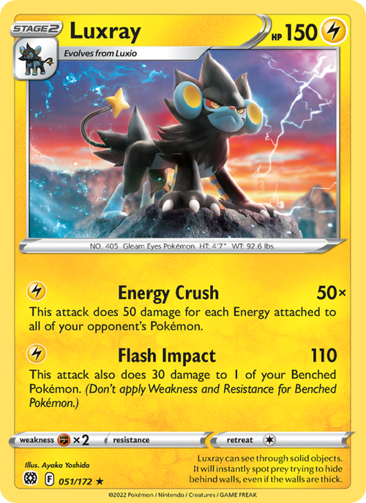 Luxray (051/172) Reverse Holo card image