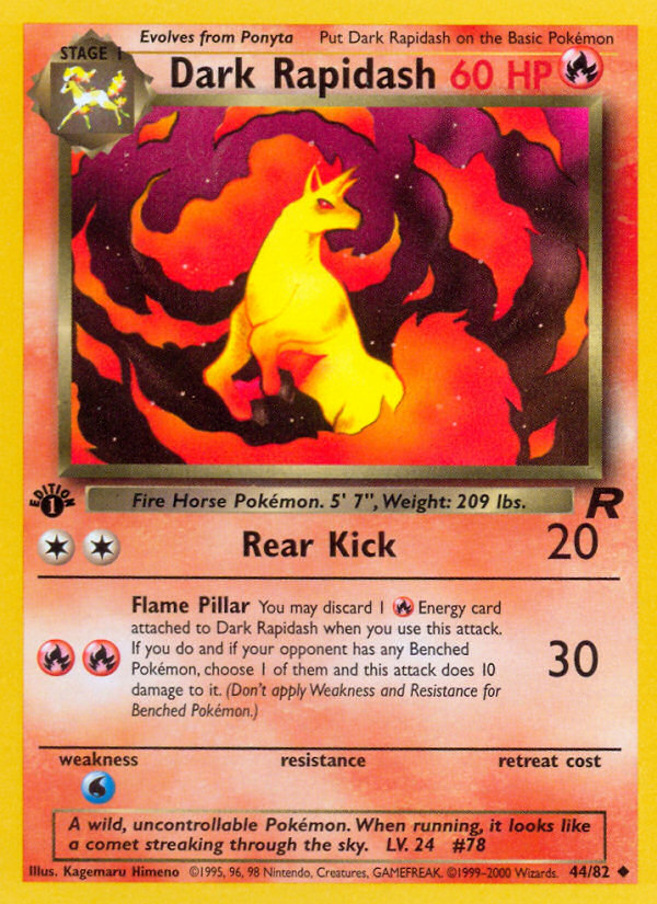 Dark Rapidash (044/82) Reverse Holo card image