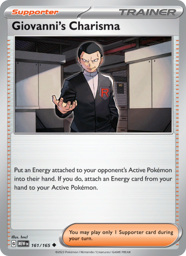 Giovanni's Charisma (161/165) Reverse Holo card image