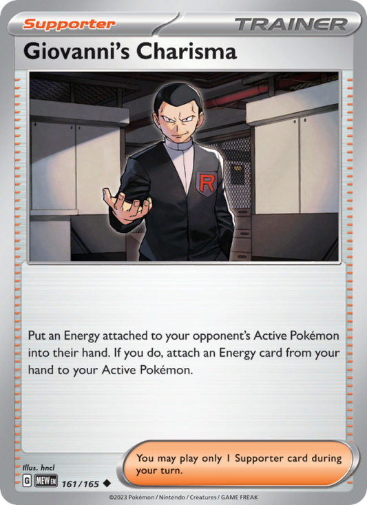 Giovanni's Charisma (161/165) Reverse Holo card image