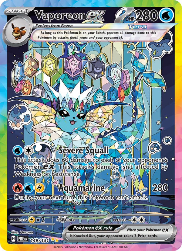 Vaporeon ex (149/131) Reverse Holo card image