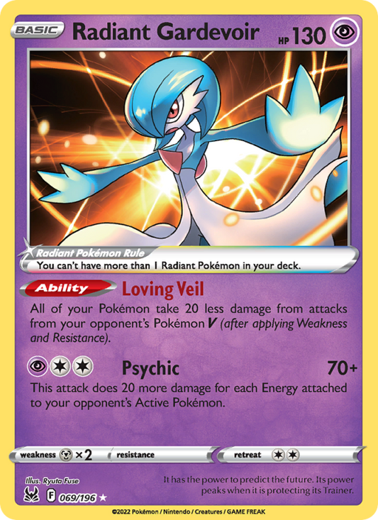 Radiant Gardevoir (069/196) Holographic card image