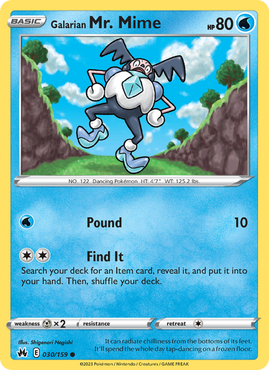 Galarian Mr. Mime (030/159) Reverse Holo card image