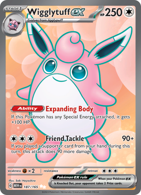 Wigglytuff ex (187/165) Holographic card image