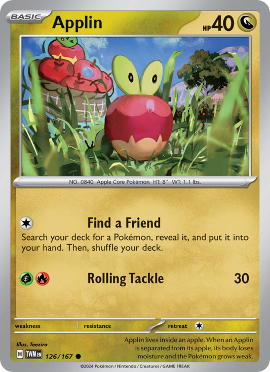 Applin (126/167) Reverse Holo card image