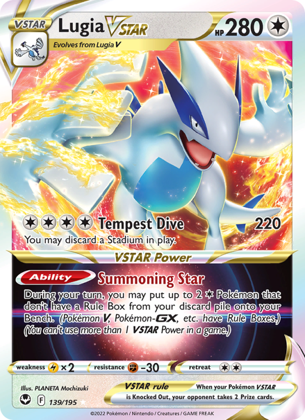 Lugia VSTAR (139/195) Holographic card image