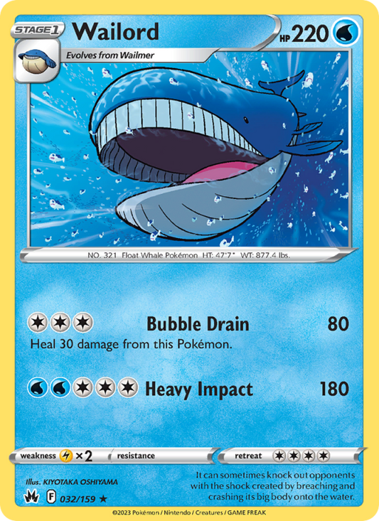 Wailord (032/159) Reverse Holo card image