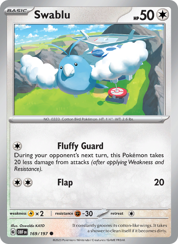 Swablu (169/197) Reverse Holo card image