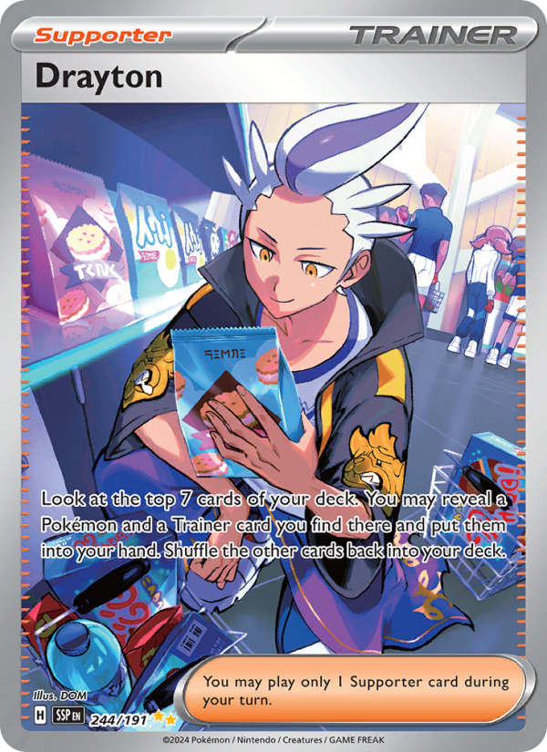 Drayton (244/191) Holographic card image