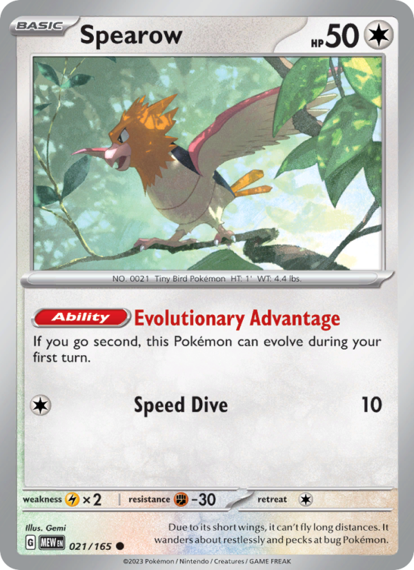 Spearow (021/165) Reverse Holo card image