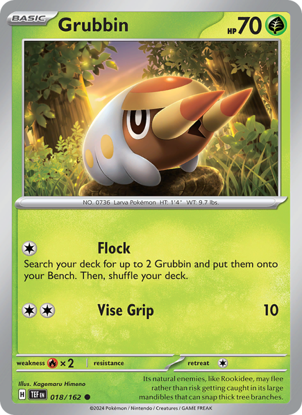 Grubbin (018/162) Reverse Holo card image
