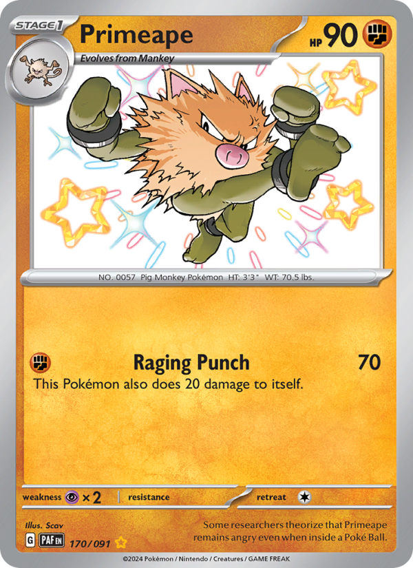 Primeape (170/91) Holographic card image