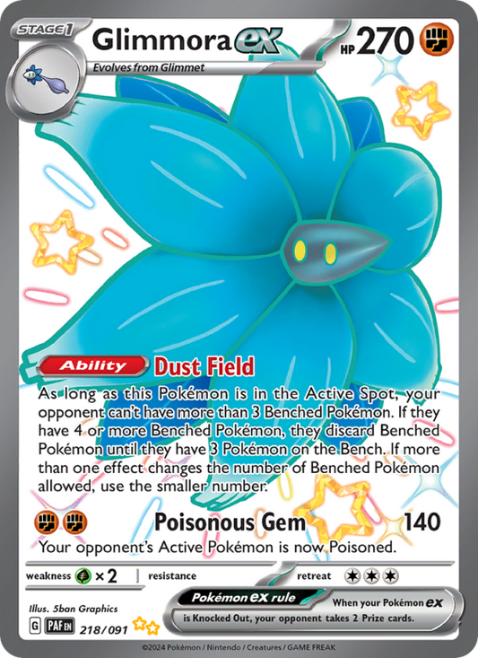 Glimmora ex (218/91) Holographic card image