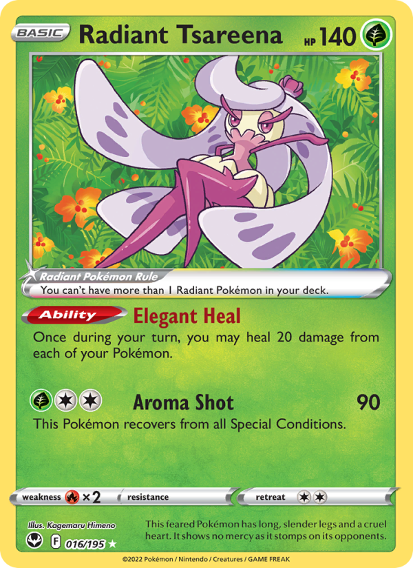 Radiant Tsareena (016/195) Holographic card image