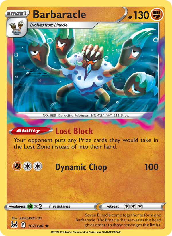 Barbaracle (107/196) Reverse Holo card image