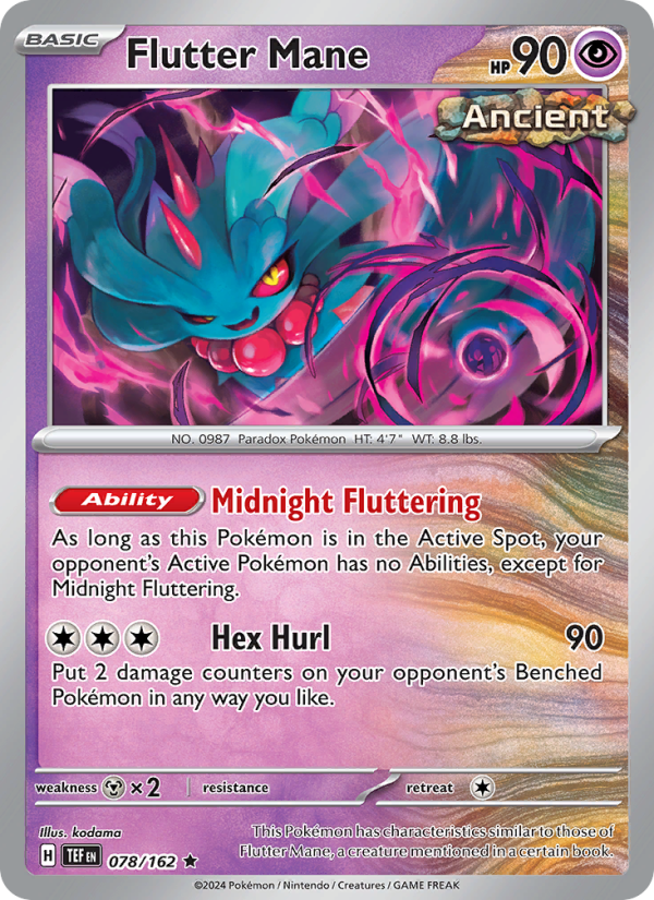 Flutter Mane (078/162) Reverse Holo card image