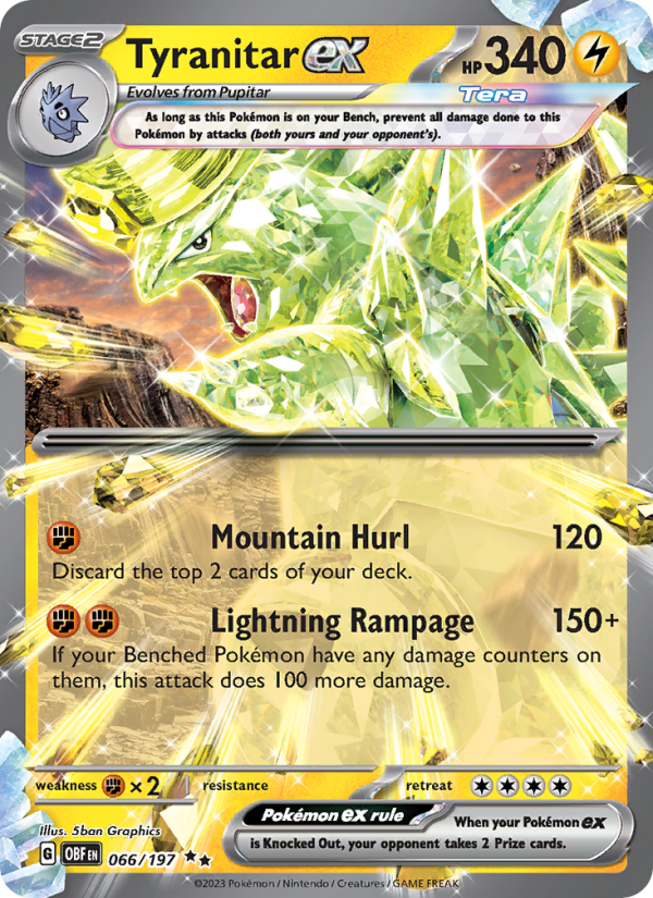 Tyranitar ex (066/197) Holographic card image