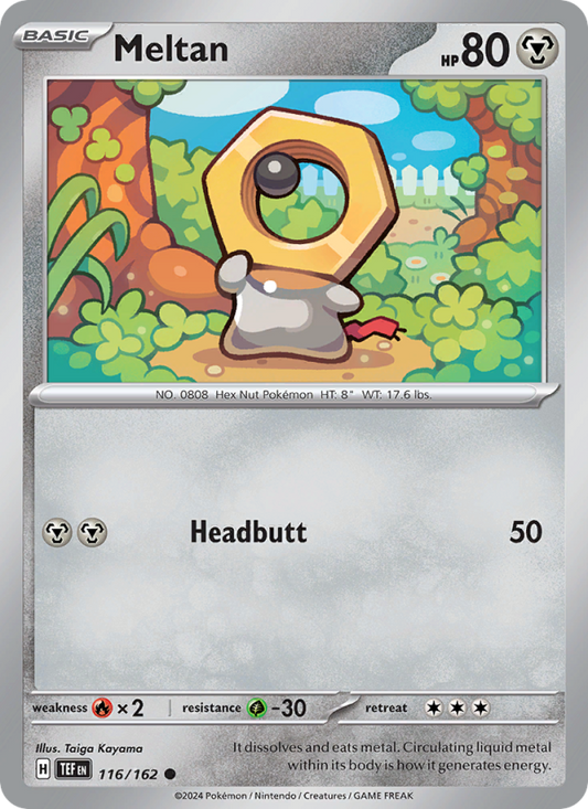 Meltan (116/162) Reverse Holo card image