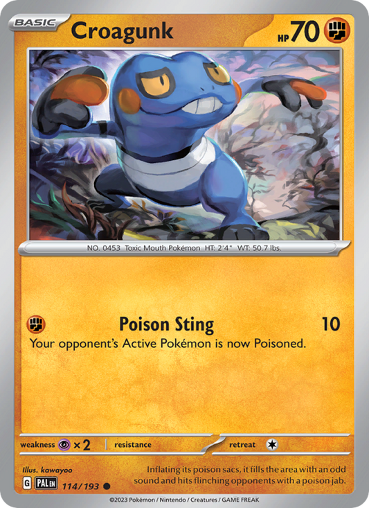 Croagunk (114/193) Reverse Holo card image