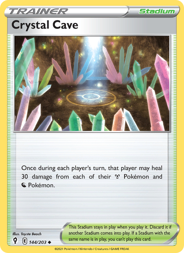 Crystal Cave (144/203) Reverse Holo card image