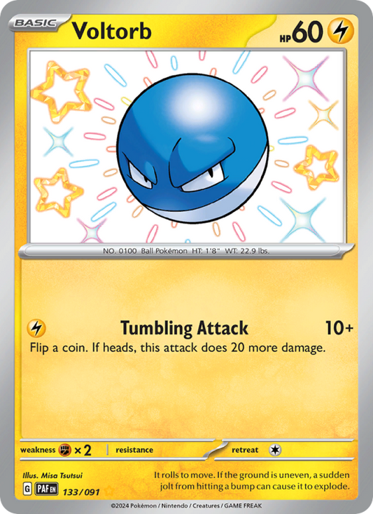 Voltorb (133/91) Holographic card image