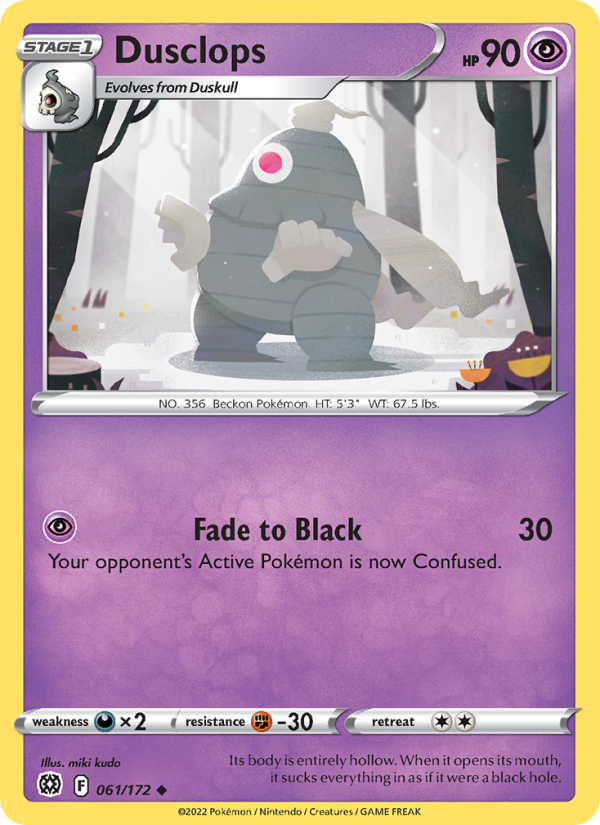 Dusclops (061/172) Reverse Holo card image