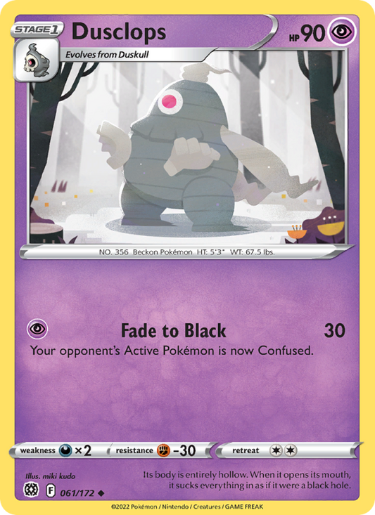 Dusclops (061/172) Reverse Holo card image