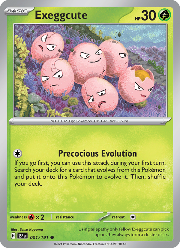Exeggcute (001/191) Reverse Holo card image